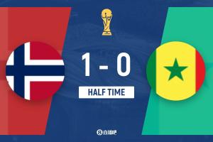半場-挪威暫1-0塞內(nèi)加爾 厄德高兩失良機(jī)哈蘭德中柱 彼得森破門配圖
